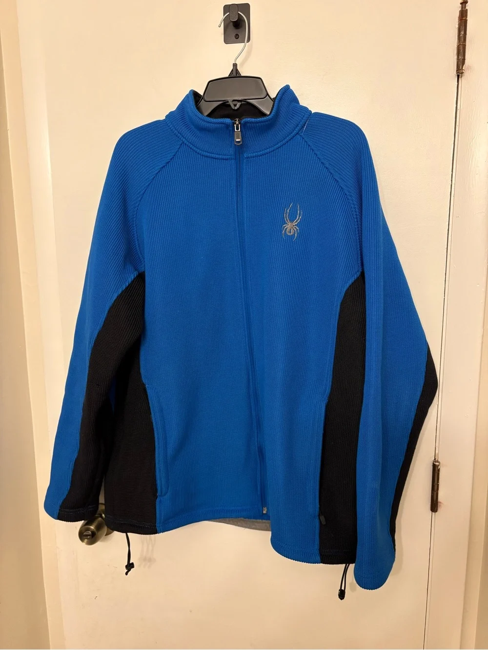 Spyder Men's Constant Full Zip Core Sweater Fleece Jacket Blue Black XL 11-3570
